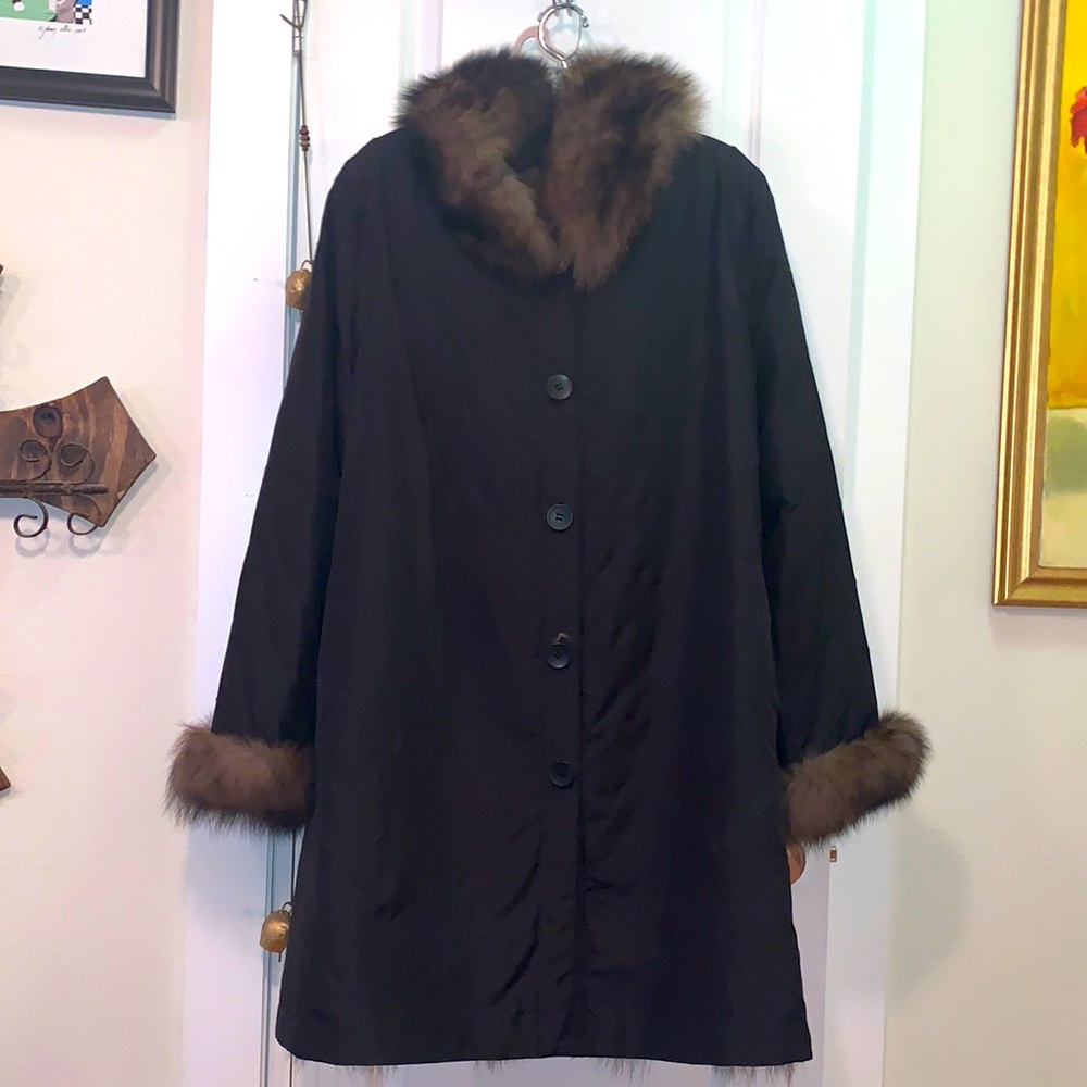 Reversible Blue Fox Fur Coat